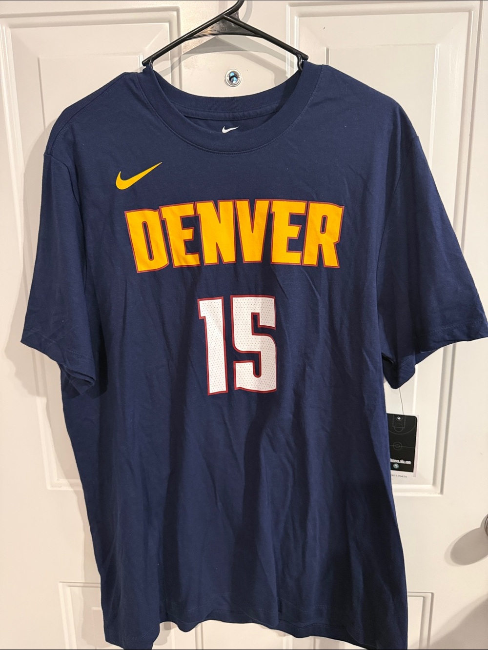 Nike Navy Jokic Basketball Tee with Yellow Accents